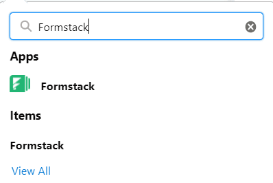 Searching Formstack App in Integration